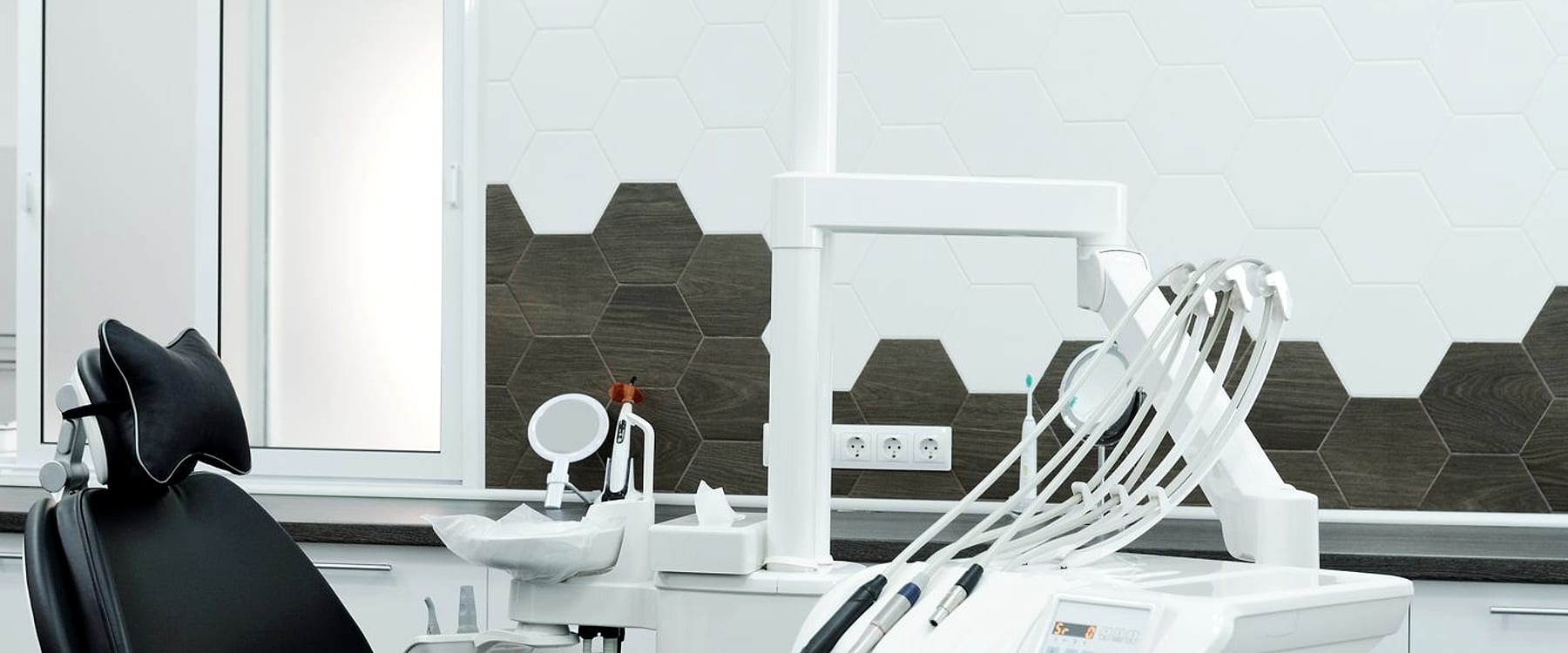 A clean, modern dental treatment room